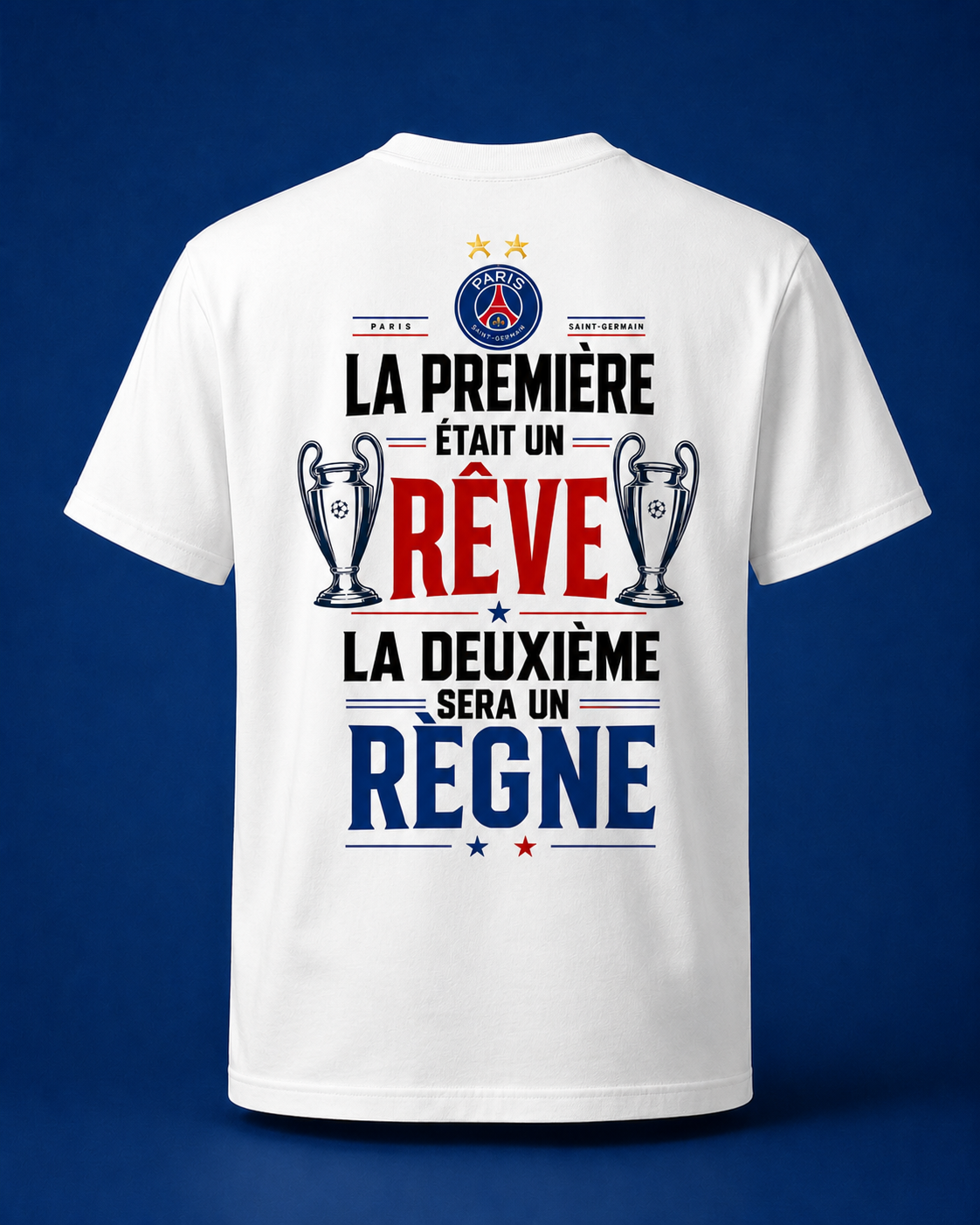 T-shirt Paris Back To Back Blanc – Finale Champions League
