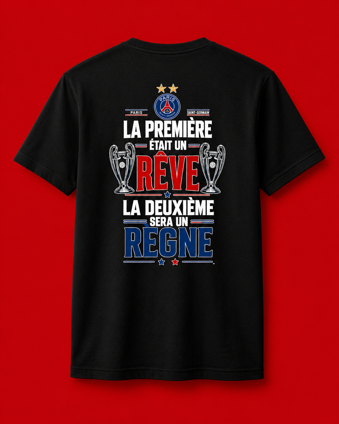 T-shirt Paris Back To Back Noir – Finale Champions League