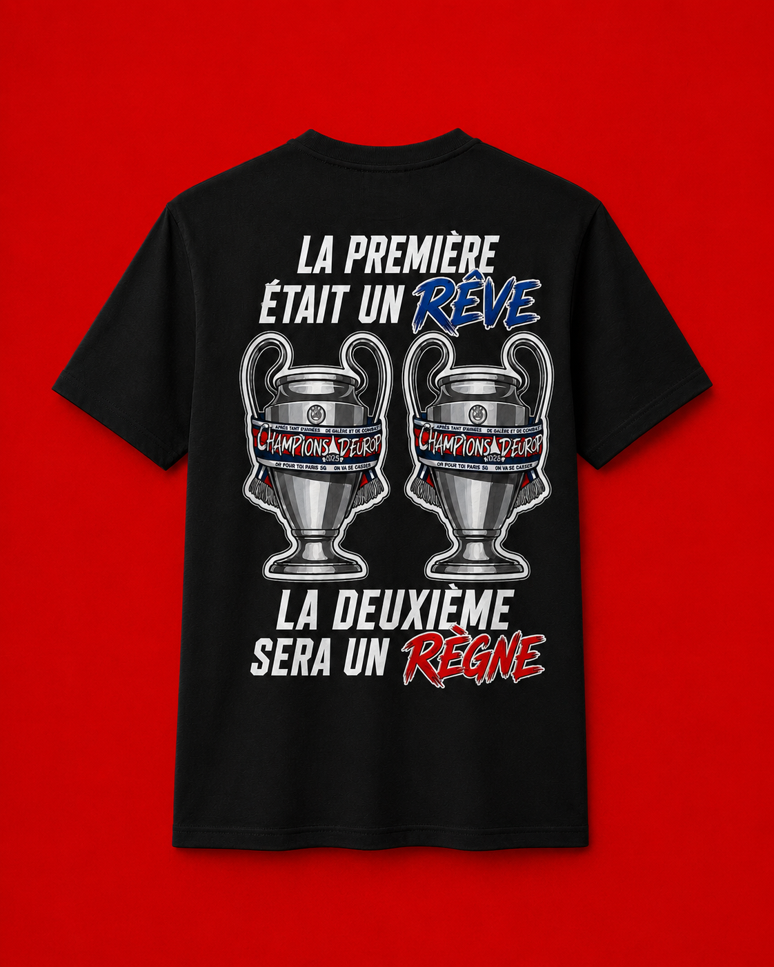 T-shirt Paris Back To Back Noir – Finale Champions League