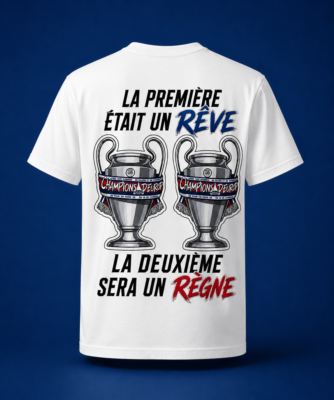 T-shirt Paris Back To Back Blanc – Finale Champions League